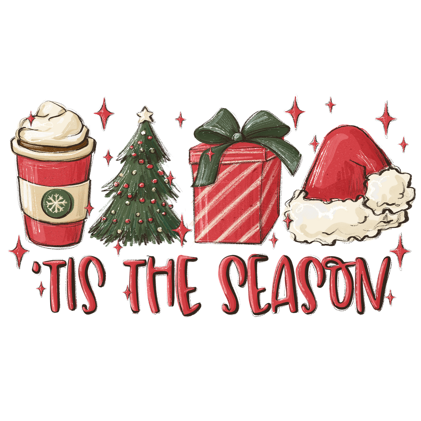 Christmas Tis the Season DTF Transfer