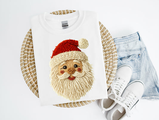 Faux Yarn Santa Shirt or Sweatshirt