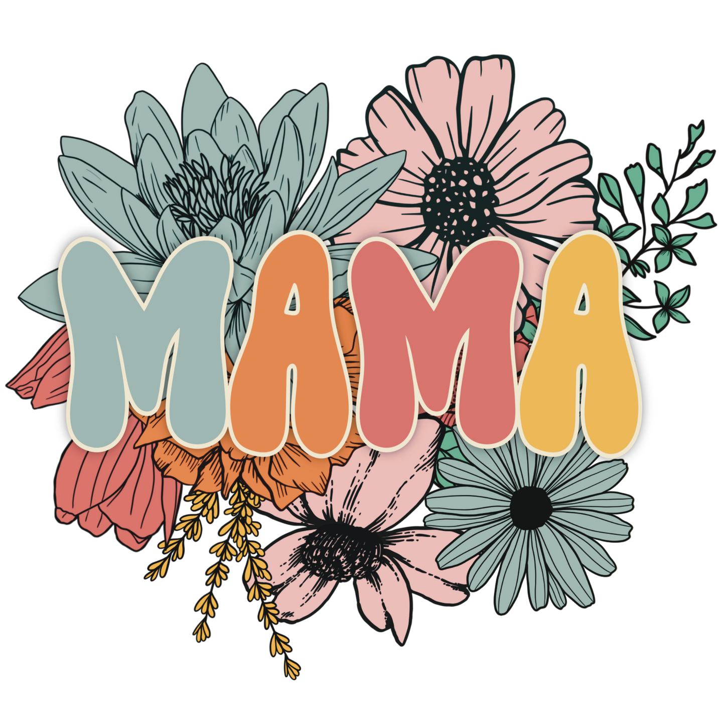 Mama Floral DTF Transfers