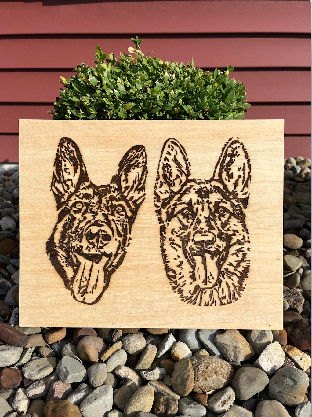 Wooden Engraved Pet Portrait