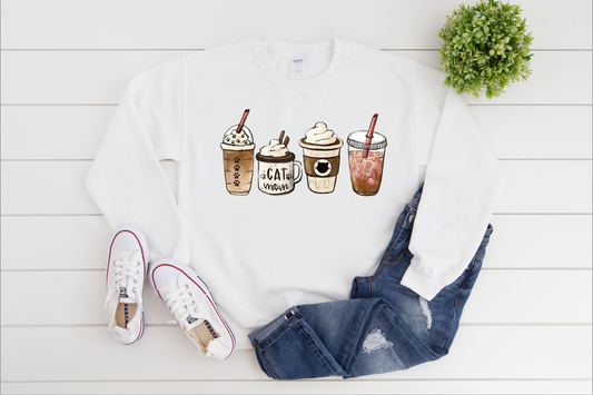 Cat Mom Latte Sweatshirt