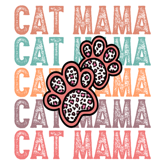 Cat Mama Cheetah DTF Transfers