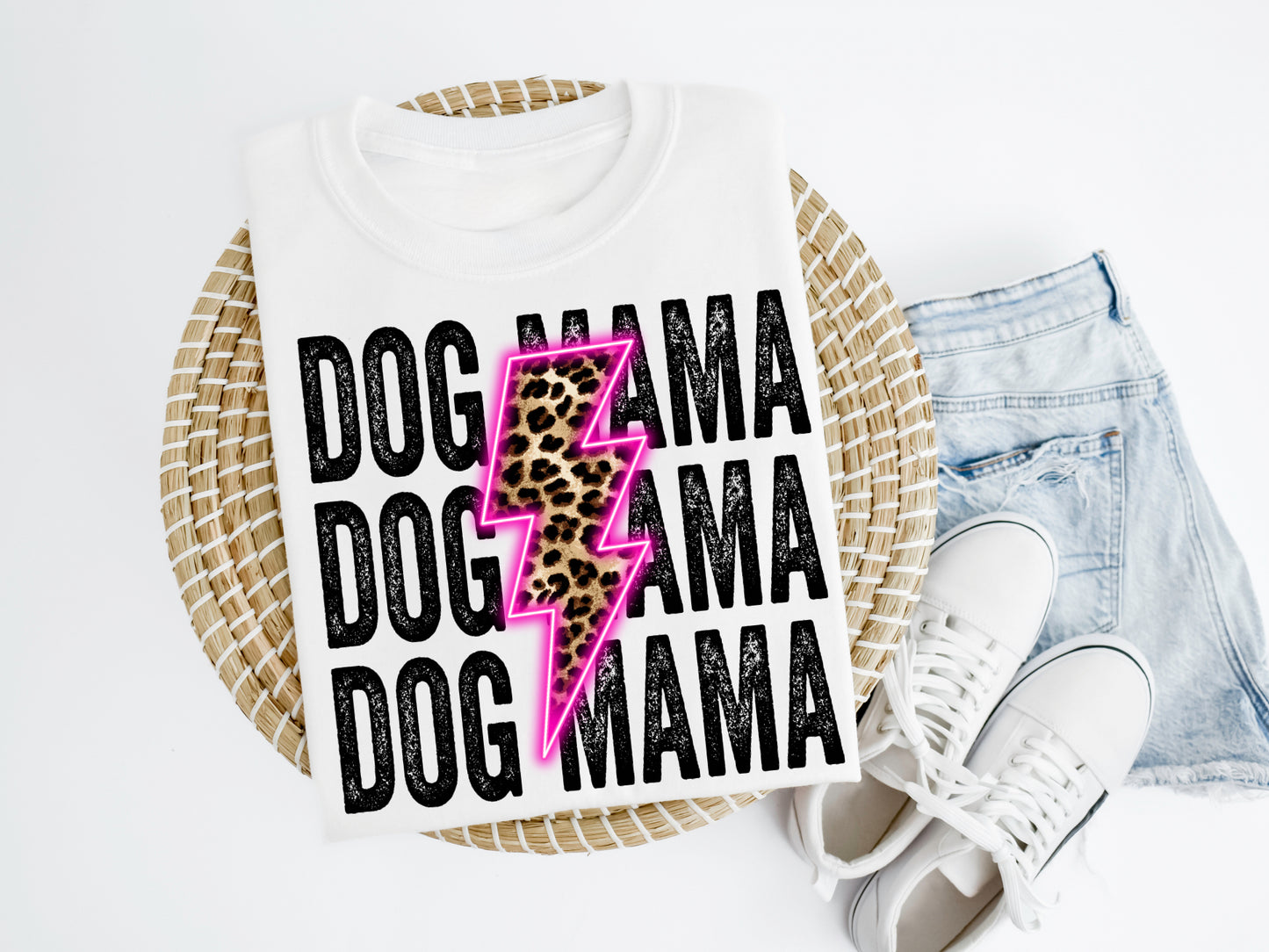 Neon Dog Mama Shirt/Crew