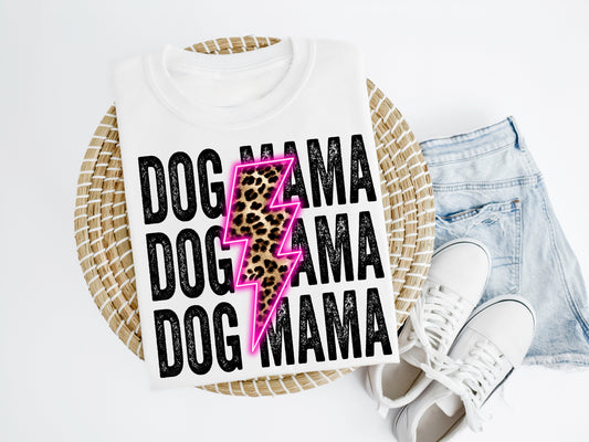 Neon Dog Mama Shirt/Crew