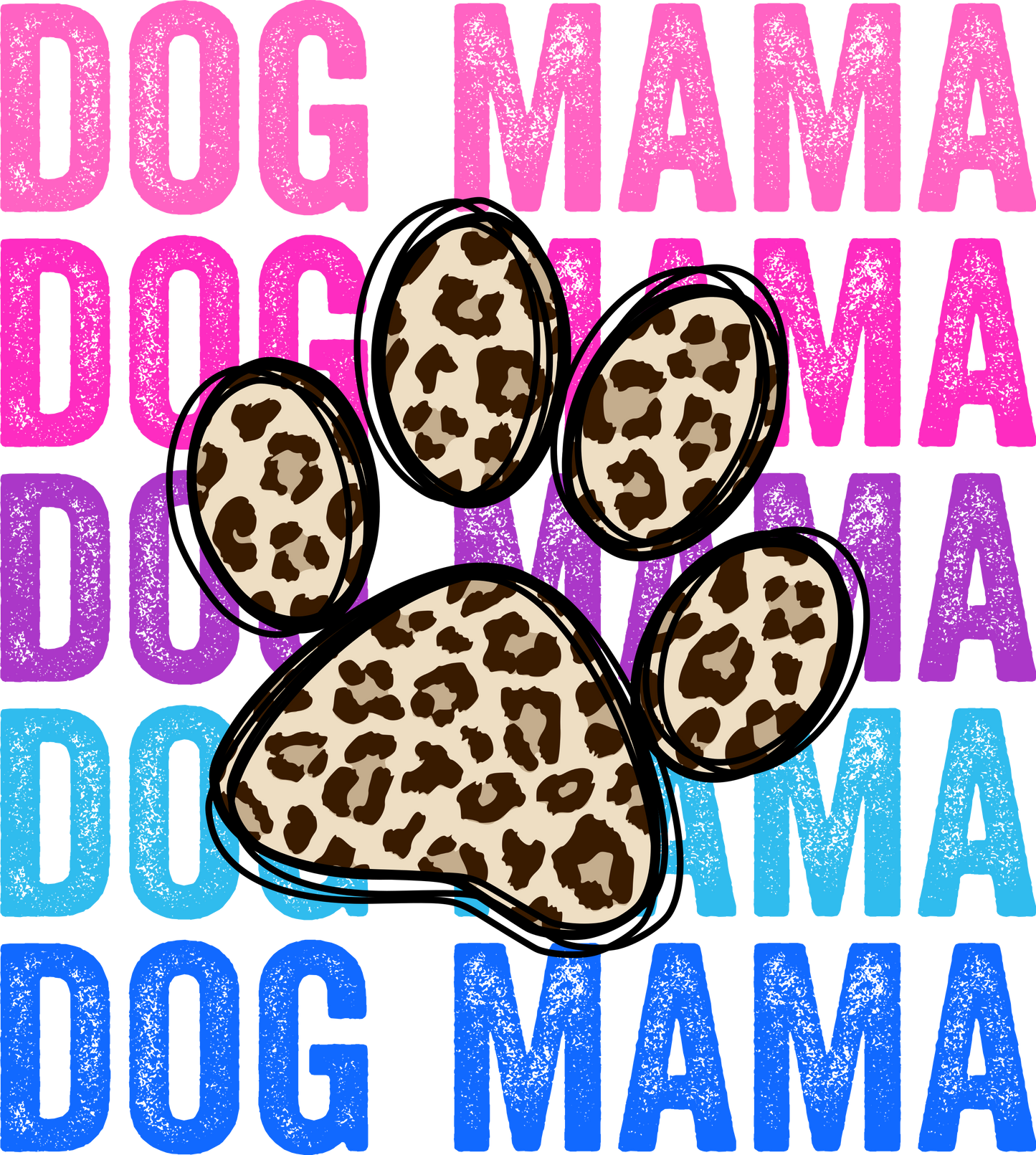 Dog Mama Cheetah DTF Transfer