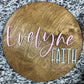 Round Nursery Name Sign