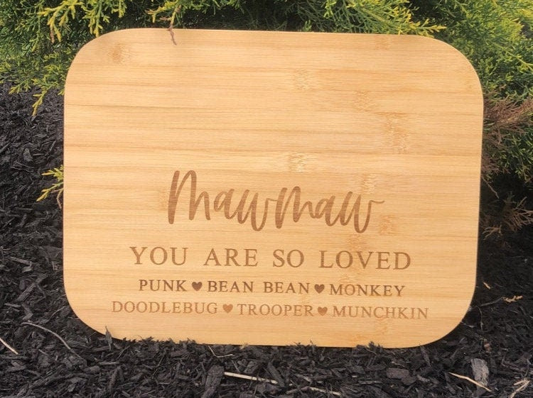 Mom You Are So Loved Mother's Day Cutting Board