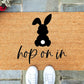 Hop On In Easter Doormat