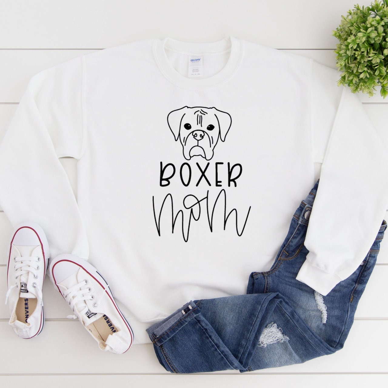 Boxer Dog Mom Sweatshirt