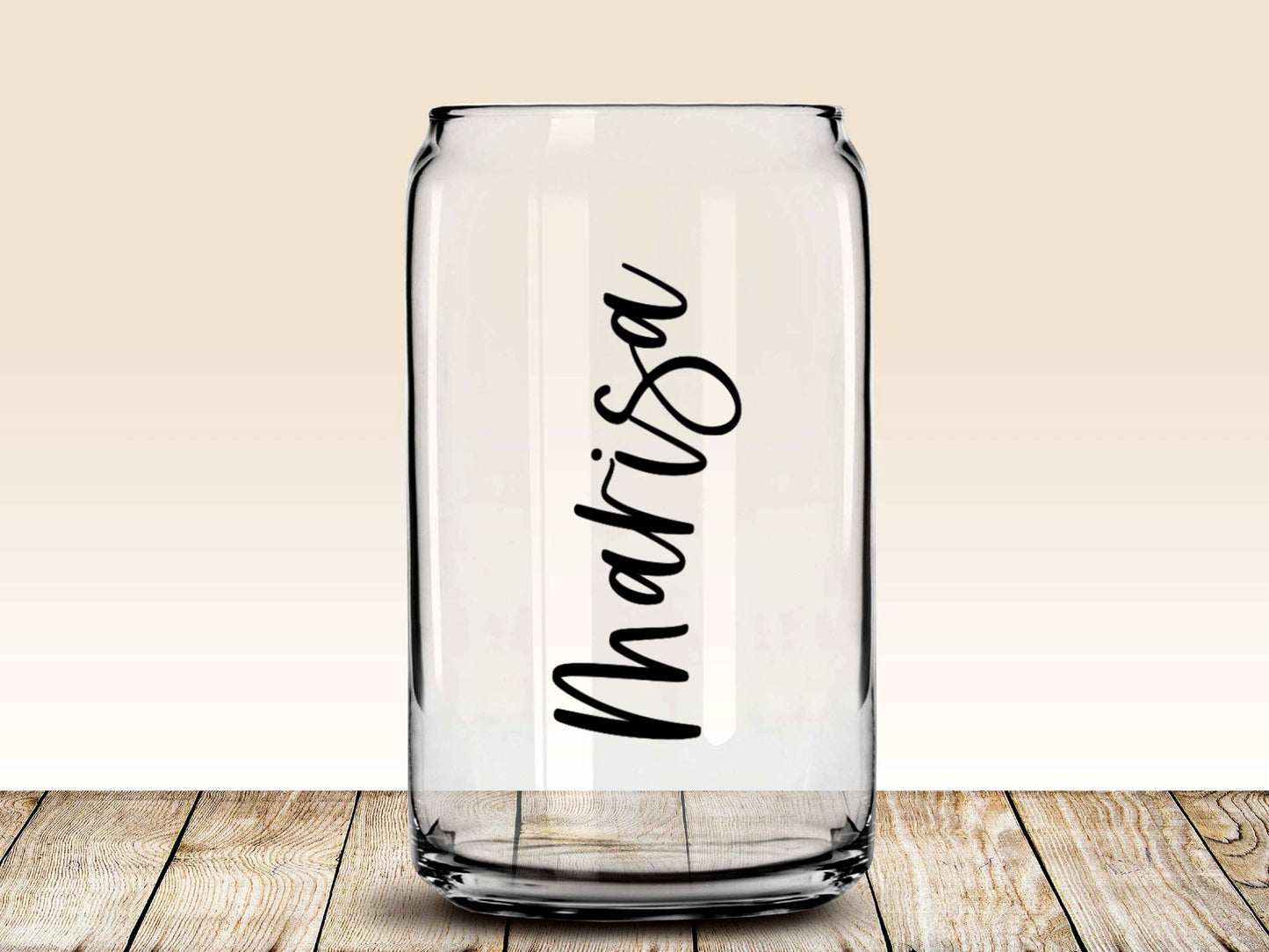 Personalized Glass Can